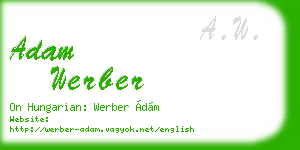 adam werber business card