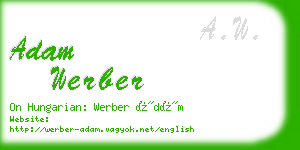 adam werber business card